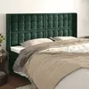 Image de Vidaxl TÃªte De Lit Avec Oreilles Vert FoncÃ© 163x16x118/128 Cm Velours
