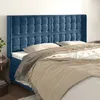 Image de Vidaxl TÃªte De Lit Avec Oreilles Bleu FoncÃ© 183x16x118/128 Cm Velours