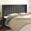 Image de vidaXL Tête de lit avec oreilles Gris foncé 203x16x118/128 cm Velours