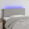 Image de vidaXL Tête de lit à LED Gris clair 80x5x78/88 cm Tissu