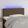 Image de vidaXL Tête de lit à LED Marron Foncé 80x5x78/88 cm Tissu3121309
