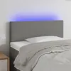 Image de vidaXL Tête de lit à LED Gris foncé 90x5x78/88 cm Tissu