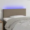 Image de vidaXL Tête de lit à LED Taupe 90x5x78/88 cm Tissu