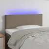 Image de vidaXL Tête de lit à LED Taupe 100x5x78/88 cm Tissu