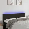 Image de vidaXL Tête de lit à LED Noir 144x5x78/88 cm Tissu