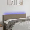 Image de vidaXL Tête de lit à LED Taupe 144x5x78/88 cm Tissu
