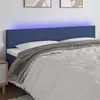 Image de vidaXL Tête de lit à LED Bleu 200x5x78/88 cm Tissu