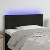Image de vidaXL Tête de lit à LED Noir 90x5x78/88 cm Velours