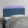 Image de vidaXL Tête de lit à LED Bleu foncé 90x5x78/88 cm Velours