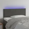 Image de vidaXL Tête de lit à LED Gris foncé 100x5x78/88 cm Velours3121375