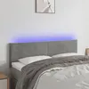 Image de vidaXL Tête de lit à LED Gris clair 144x5x78/88 cm Velours3121380