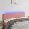 Image de vidaXL Tête de lit à LED Rose 144x5x78/88 cm Velours