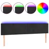 Image de vidaXL Vidaxl Tête De Lit À Led Noir 160x5x78/88 Cm Velours
