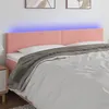 Image de vidaXL Tête de lit à LED Rose 180x5x78/88 cm Velours