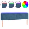 Image de vidaXL TÃªte de lit Ã  LED Bleu foncÃ© 200x5x78/88 cm Velours