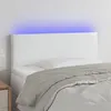 Image de vidaXL Tête de lit à LED Blanc 90x5x78/88 cm Similicuir