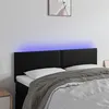 Image de vidaXL Tête de lit à LED Noir 144x5x78/88 cm Similicuir3121422