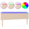 Image de vidaXL Vidaxl Tête De Lit À Led Cappuccino 160x5x78/88 Cm Similicuir