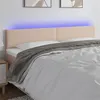 Image de vidaXL Tête de lit à LED Cappuccino 180x5x78/88 cm Similicuir