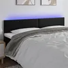 Image de vidaXL Tête de lit à LED Noir 200x5x78/88 cm Similicuir