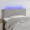 Image de vidaXL Tête de lit à LED Gris clair 80x5x78/88 cm Tissu3121446