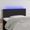 Image de vidaXL Tête de lit à LED Noir 90x5x78/88 cm Tissu