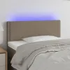 Image de vidaXL Tête de lit à LED Taupe 90x5x78/88 cm Tissu