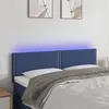 Image de vidaXL Tête de lit à LED Bleu 144x5x78/88 cm Tissu