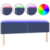 Image de vidaXL TÃªte de lit Ã  LED Bleu 200x5x78/88 cm Tissu