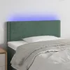 Image de vidaXL Tête de lit à LED Vert foncé 80x5x78/88 cm Velours