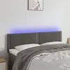Image de vidaXL Tête de lit à LED Gris foncé 144x5x78/88 cm Velours