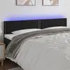 Image de vidaXL Tête de lit à LED Noir 180x5x78/88 cm Velours3121534