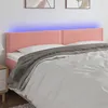 Image de vidaXL Tête de lit à LED Rose 180x5x78/88 cm Velours