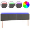 Image de vidaXL TÃªte de lit Ã  LED Gris foncÃ© 200x5x78/88 cm Velours