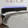 Image de vidaXL Tête de lit à LED Noir 200x5x78/88 cm Similicuir