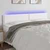 Image de vidaXL Tête de lit à LED Blanc 200x5x78/88 cm Similicuir3121581