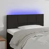Image de vidaXL Tête de lit à LED Noir 80x5x78/88 cm Tissu3121588
