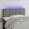 Image de vidaXL Tête de lit à LED Gris foncé 100x5x78/88 cm Tissu