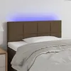 Image de vidaXL Tête de lit à LED Marron Foncé 100x5x78/88 cm Tissu3121605
