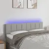 Image de vidaXL Tête de lit à LED Gris clair 144x5x78/88 cm Tissu