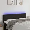 Image de vidaXL Tête de lit à LED Noir 144x5x78/88 cm Tissu