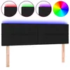 Image de vidaXL TÃªte de lit Ã  LED Noir 144x5x78/88 cm Tissu