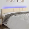 Image de vidaXL Tête de lit à LED Crème 160x5x78/88 cm Tissu