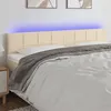 Image de vidaXL Tête de lit à LED Crème 180x5x78/88 cm Tissu