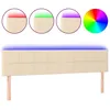Image de vidaXL TÃªte de lit Ã  LED CrÃ¨me 180x5x78/88 cm Tissu