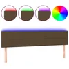Image de vidaXL TÃªte de lit Ã  LED Marron foncÃ© 200x5x78/88 cm Tissu