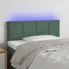 Image de vidaXL Tête de lit à LED Vert foncé 80x5x78/88 cm Velours3121645