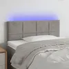 Image de vidaXL Tête de lit à LED Gris clair 90x5x78/88 cm Velours