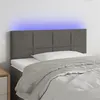 Image de vidaXL Tête de lit à LED Gris foncé 90x5x78/88 cm Velours