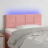 Image de vidaXL Tête de lit à LED Rose 100x5x78/88 cm Velours